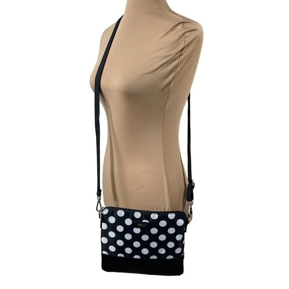 IBFun Crossbody Bag Purse Black White Dot Square 9.5 - Picture 1 of 7